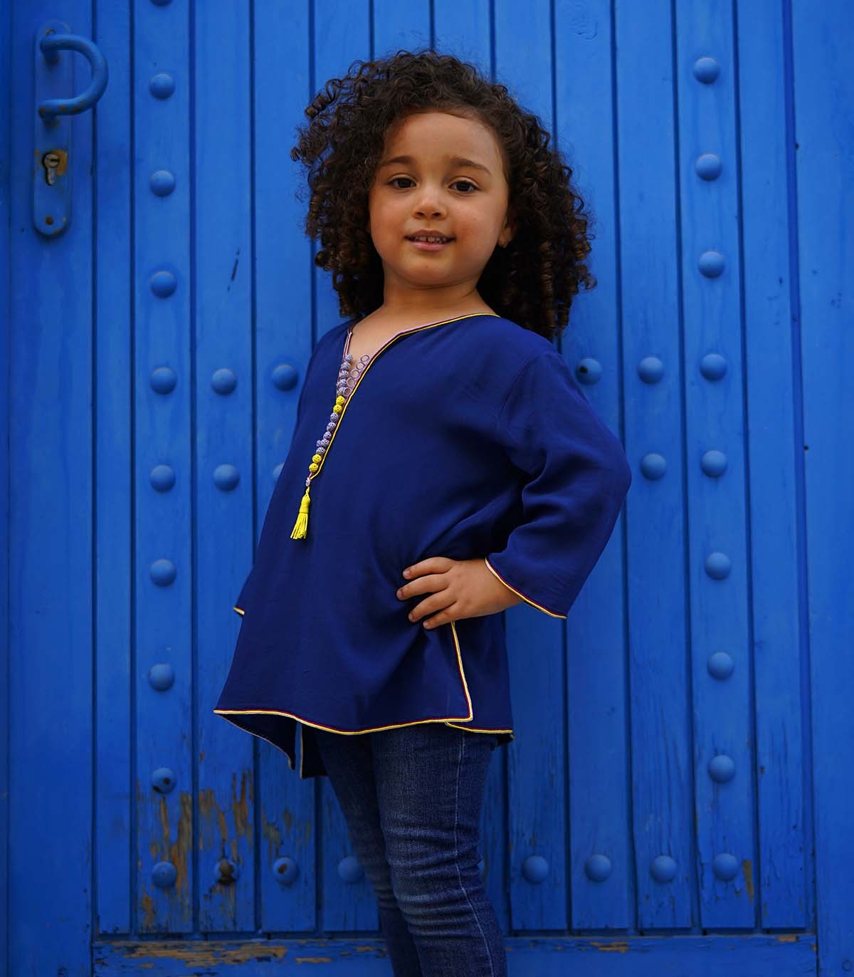 Tunique fillette bleue | Ô p'tit beldi