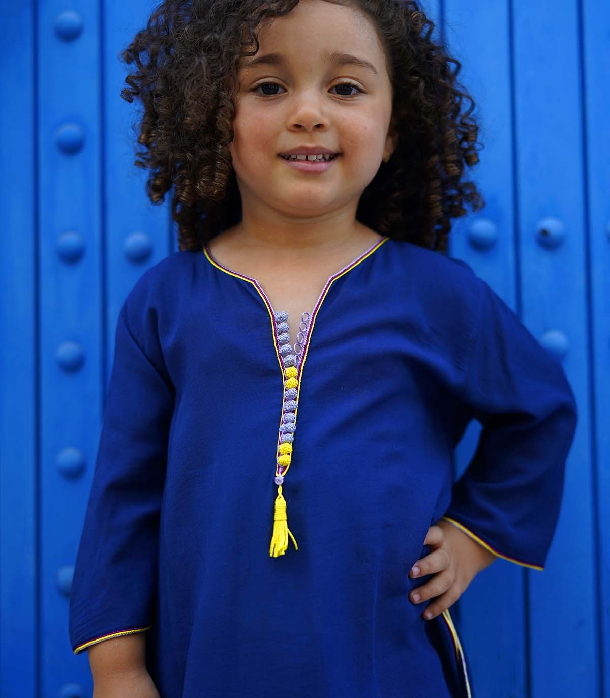 Tunique fillette bleue | Ô p'tit beldi
