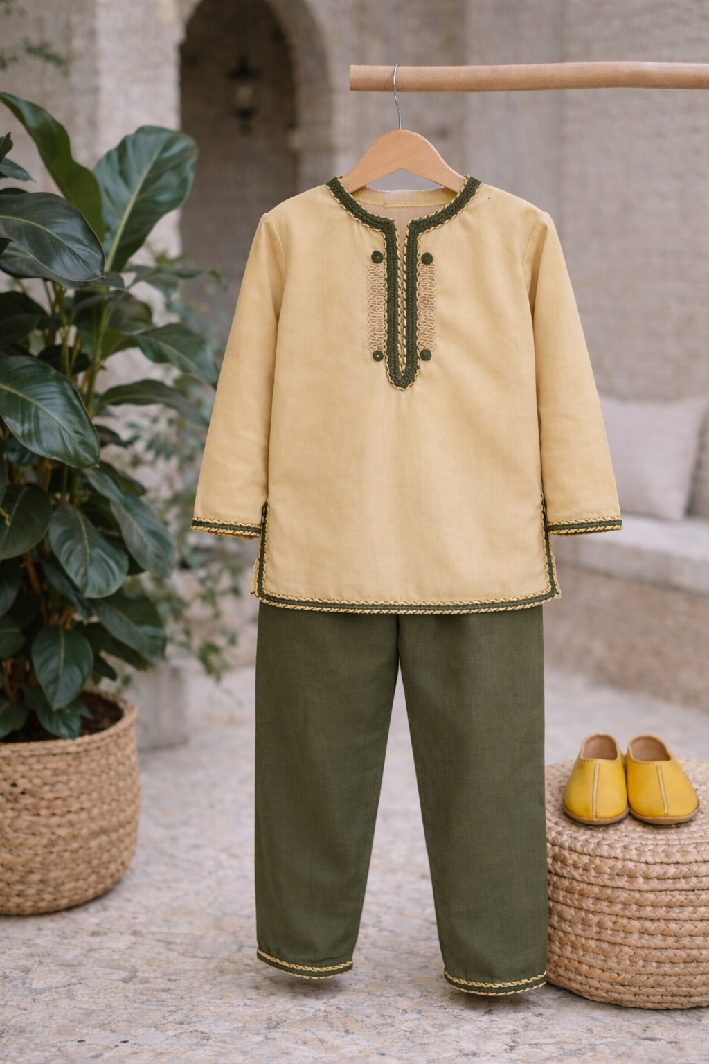 Jabador garçon Zouak Vertino Lin Beige | Ô p'tit beldi