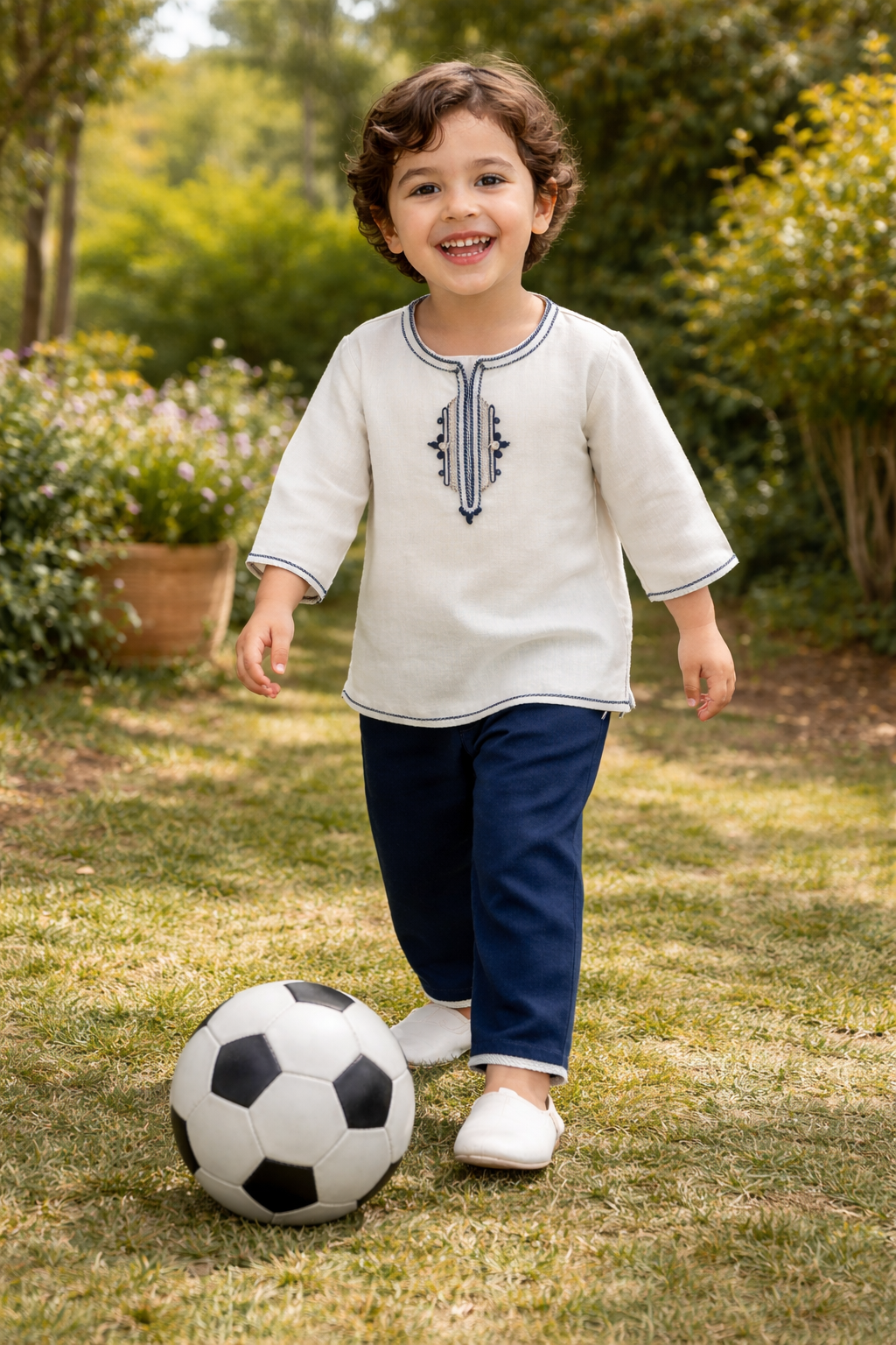 Jabador. garçon blanc et bleu Zouak Élégance| Ô p'tit beldi