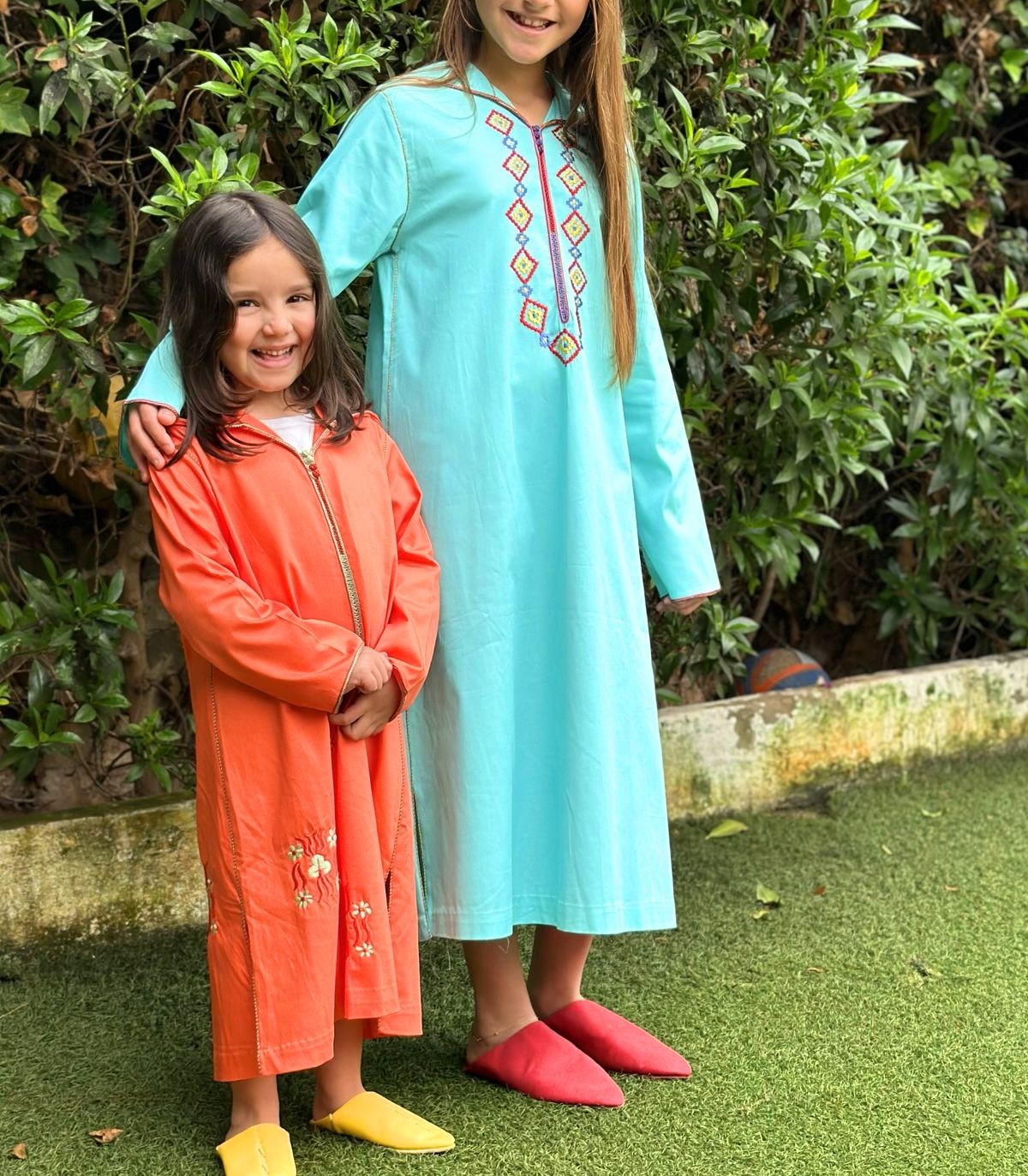 Djellaba fillette Mandarine | Ô p'tit beldi