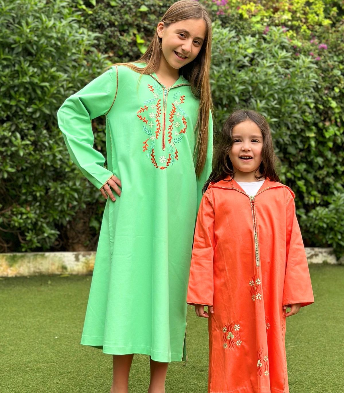 Djellaba fillette Mandarine | Ô p'tit beldi