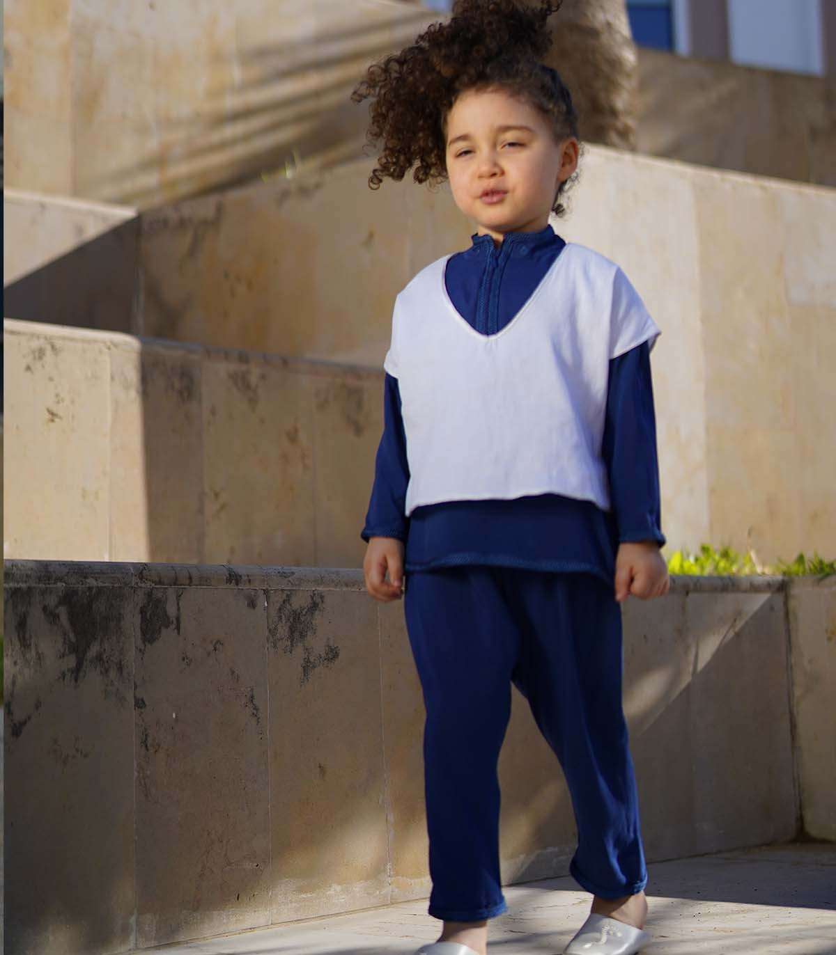 Jabador 3 Pièces Blanc & Bleu Petit Sultan Bleu | Ô p'tit beldi