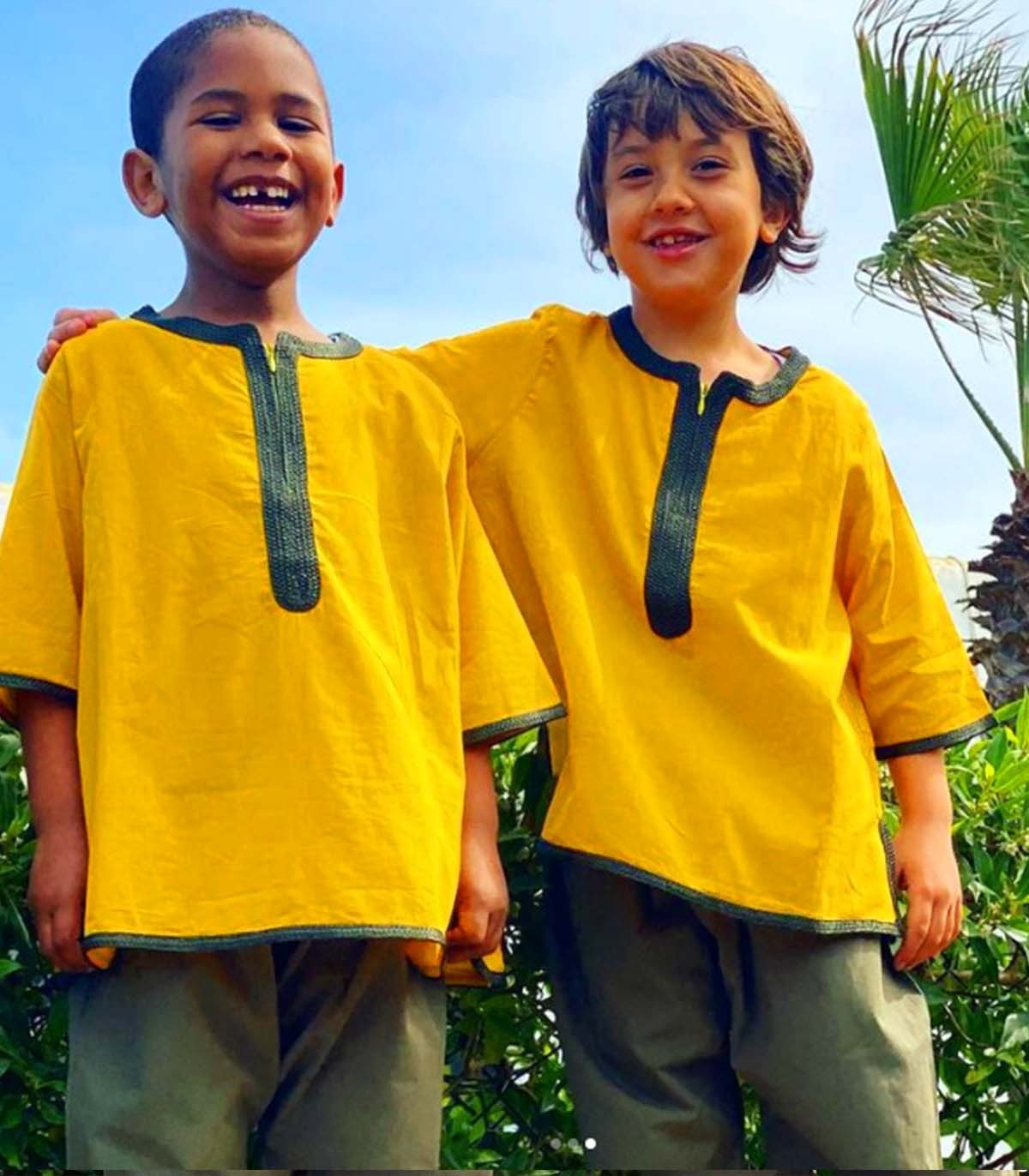 Jabador Garçon Soleil Moutarde avec Pantalon Kaki | Ô p'tit beldi
