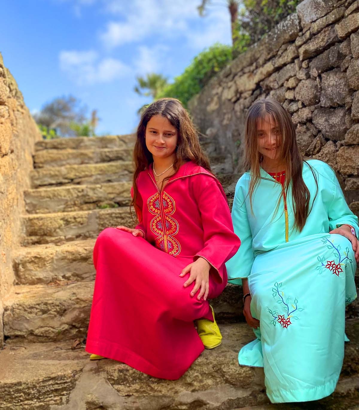 Jellaba Fillette Douce Harmonie | Ô p'tit beldi
