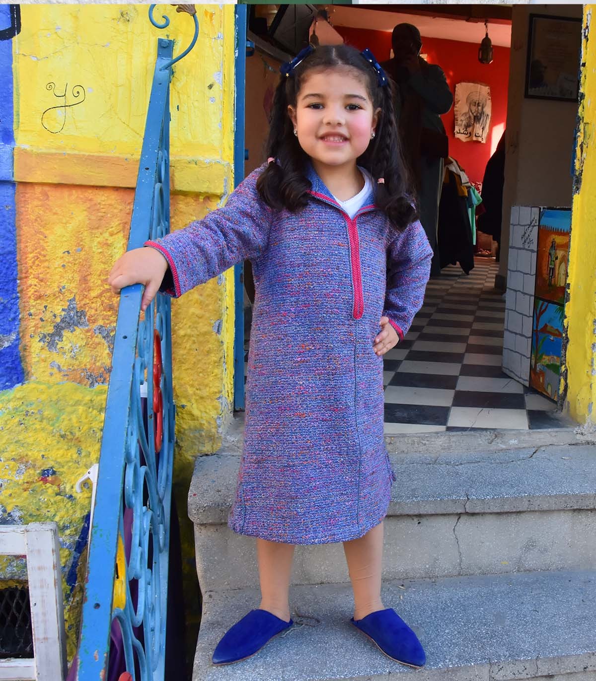 Djellaba fillette en Laine Douce - Artisanat Marocain | Ô p'tit beldi