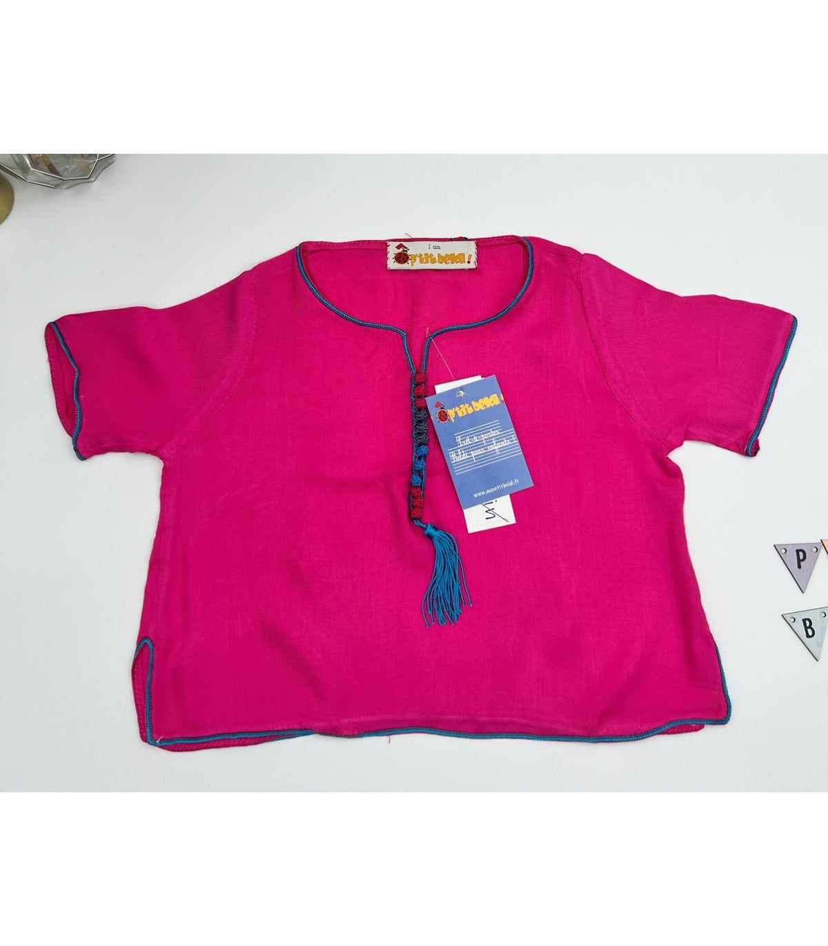 Tunique fillette Rose en Coton - Éclat de Couleur | Ô p'tit beldi