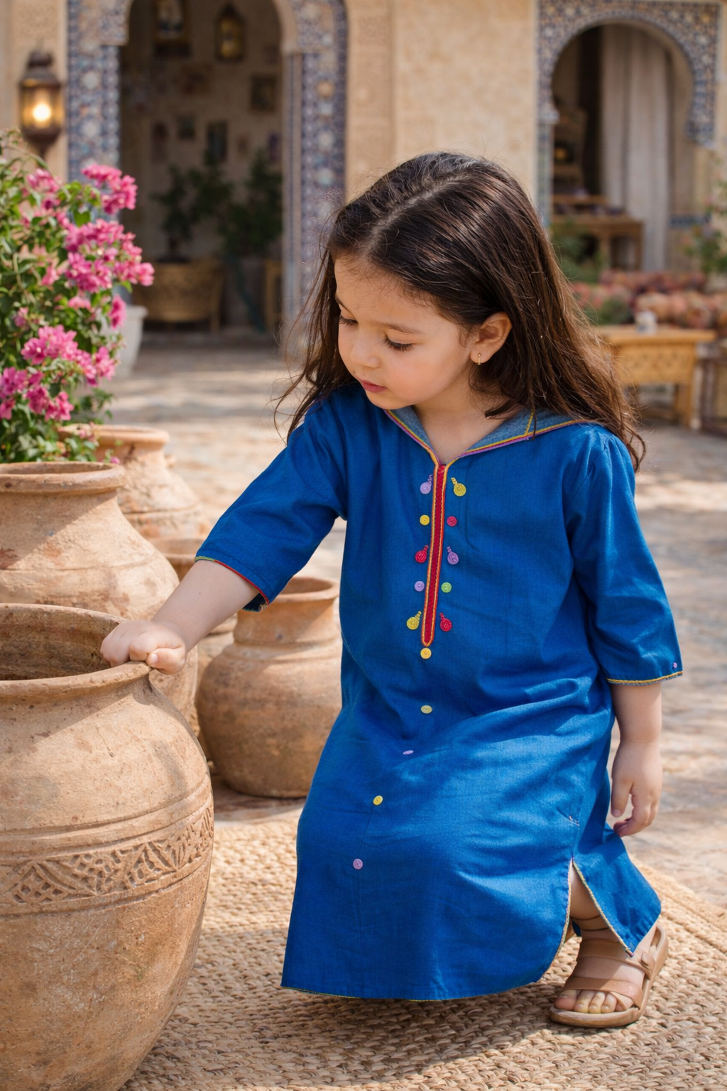 Djellaba fillette Petite Bohémienne | Ô p'tit beldi