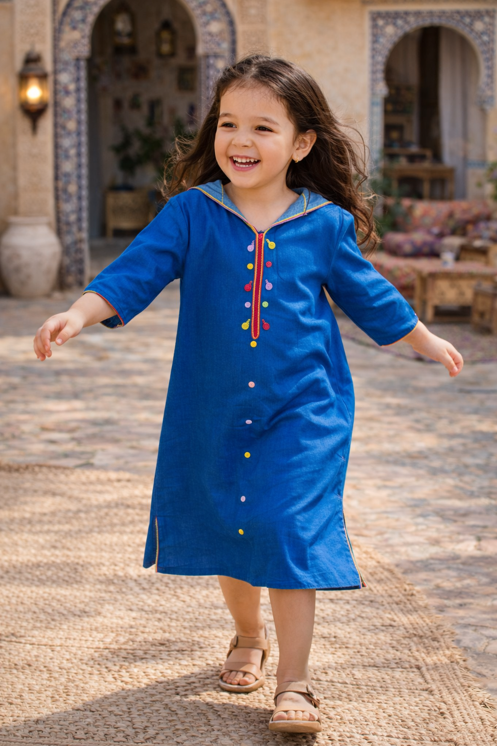 Djellaba fillette Petite Bohémienne | Ô p'tit beldi