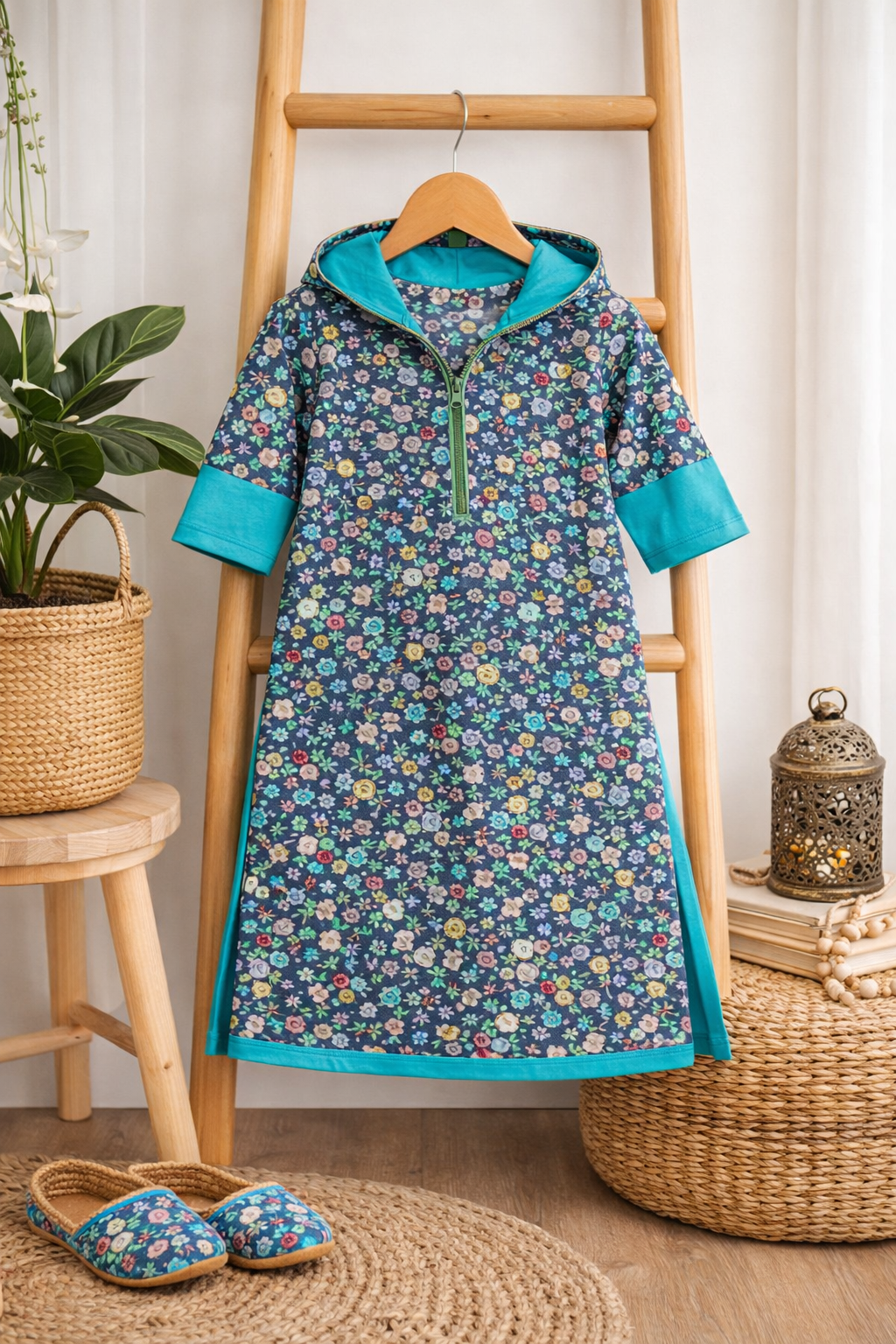 Djellaba Fillette "Fleur de Printemps" | Ô p'tit beldi