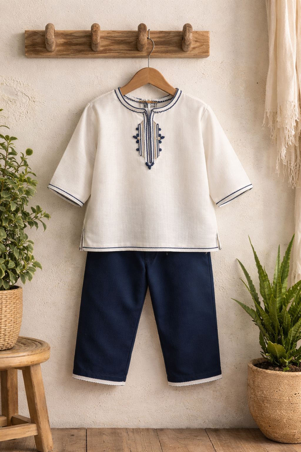 Jabador. garçon blanc et bleu Zouak Élégance| Ô p'tit beldi