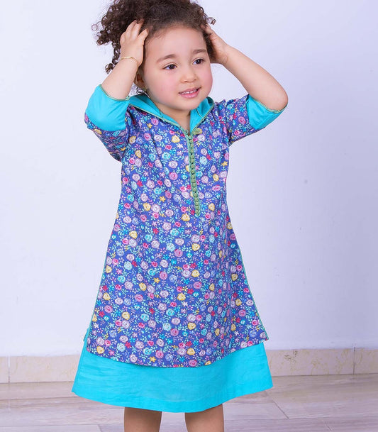 Djellaba Fillette "Fleur de Printemps" | Ô p'tit beldi