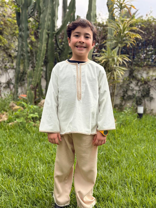 Jabador “Soleil d’Atlas” – Écru & Beige