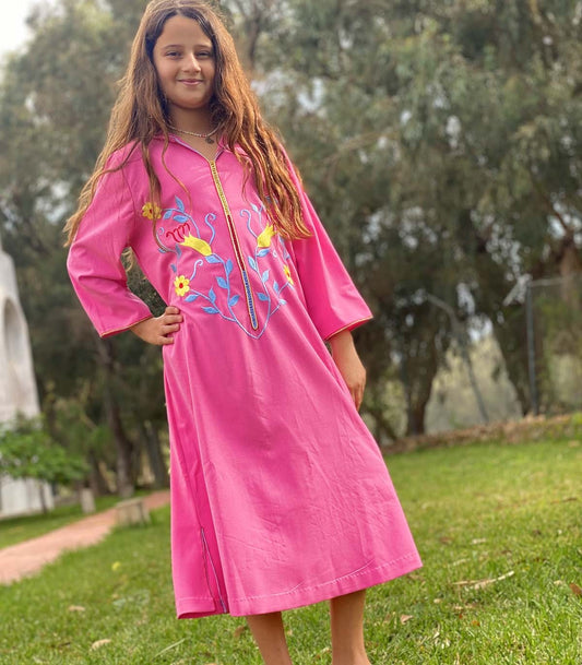 ✨Jellaba for Girls in Candy Pink – ✨Elegance and Softness for Little Princesses 🌸👧